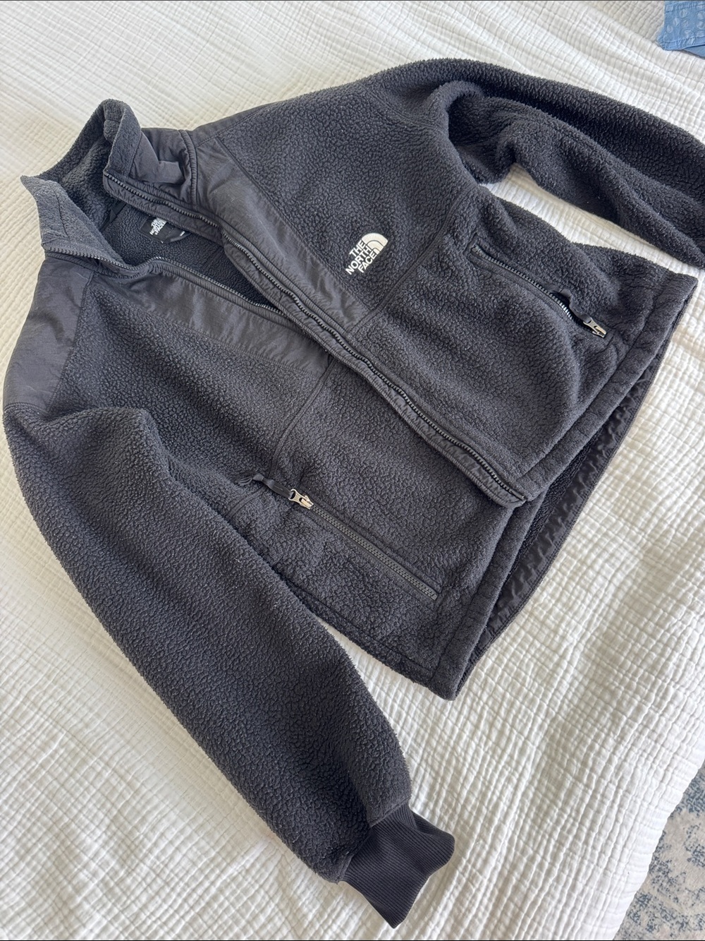 The North Face Charcoal Sherpa Fleece Jacket